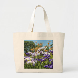 Lila Iris Garden Bag Jumbo Stoffbeutel