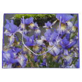 Lila Iris Garden Floral Große Geschenktüte (Vorderseite)