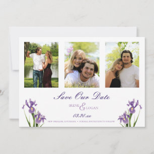 Lila Iris Garden Foto Save The Date