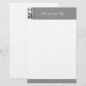 Lila Iris Garden Gate Stationierung mit Silver Briefpapier (Vorne/Hinten)