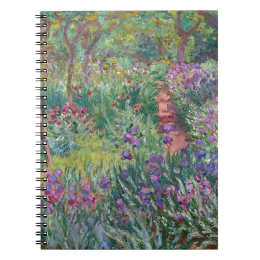 Lila Iris Garden Impressionist Notebook Notizblock (Vorderseite)