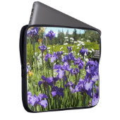 Lila Iris Garden Laptop-Sieb Laptopschutzhülle (Vorne Rechts)