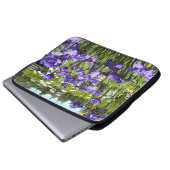 Lila Iris Garden Laptop-Sieb Laptopschutzhülle (Vorne Knopf)