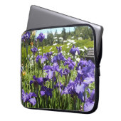 Lila Iris Garden Laptop-Sieb Laptopschutzhülle (Vorderseite Links)