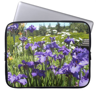 Lila Iris Garden Laptop-Sieb Laptopschutzhülle