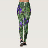 Lila Iris Garden Print-All-Over-Leggings Leggings (Rückseite)