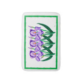 Lila Iris-Garten-Badematte Badematte (Vorderseite Vertikal)