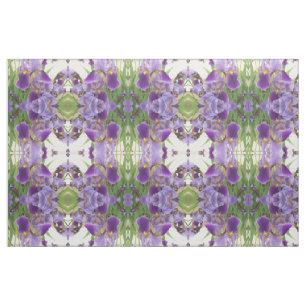 Lila Iris-gemustertes Gewebe Stoff