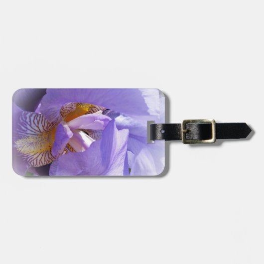 lila Iris Gepäckanhänger (Vorderseite horizontal)
