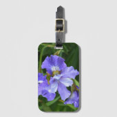 Lila Iris Gepäckanhänger (Vorderseite Vertikal)