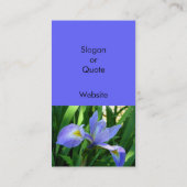 Lila Iris-Geschäfts-Karte Visitenkarte (Rückseite)