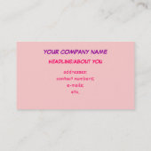 "Lila Iris-" Geschäfts-Karte Visitenkarte (Rückseite)