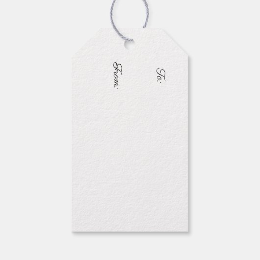 Lila Iris-Geschenkmarke Geschenkanhänger (Rückseite)