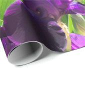 Lila Iris Geschenkpapier (Rolleneckpunkt)
