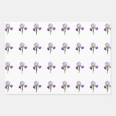 Lila Iris-Geschenkpapierbögen Geschenkpapier Set (Vorderseite 3)