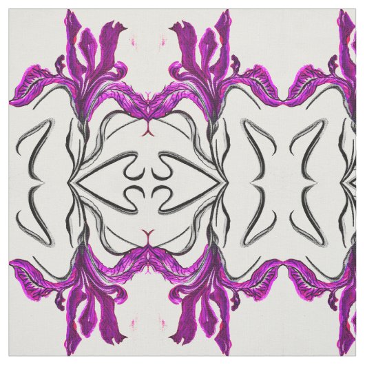 Lila Iris gestrichen Stoff (Muster)
