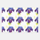 Lila Iris Gift Wrap Geschenkpapier Set (Vorderseite)