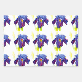 Lila Iris Gift Wrap Geschenkpapier Set