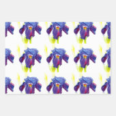 Lila Iris Gift Wrap Geschenkpapier Set (Vorderseite 3)