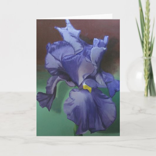 Lila Iris-Grußkarte Karte (Vorderseite)