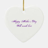 Lila Iris Heart Ornament (Hinten)