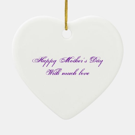 Lila Iris Heart Ornament (Hinten)