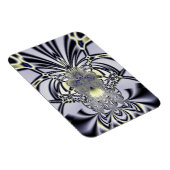 Lila Iris Heilige Geometrie Fraktal-Kunst Magnet (Rechte Seite)
