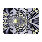 Lila Iris Heilige Geometrie Fraktal-Kunst Magnet (Horizontal)