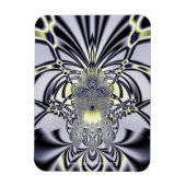 Lila Iris Heilige Geometrie Fraktal-Kunst Magnet (Vertikal)