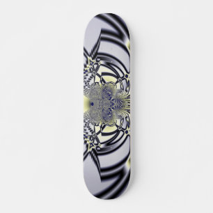 Lila Iris Heilige Geometrie Fraktal-Kunst Skateboard