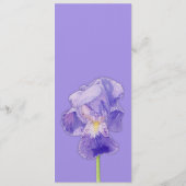 Lila Iris-Hochzeitsprogramm Programm (Rückseite)