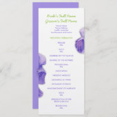 Lila Iris-Hochzeitsprogramm Programm (Vorne/Hinten)