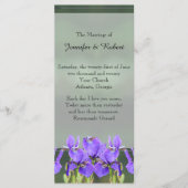 Lila Iris-Hochzeitsprogramm Programm (Vorderseite)
