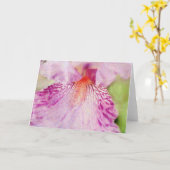 Lila Iris Impressionist Art Card Karte (Gelbe Blume)
