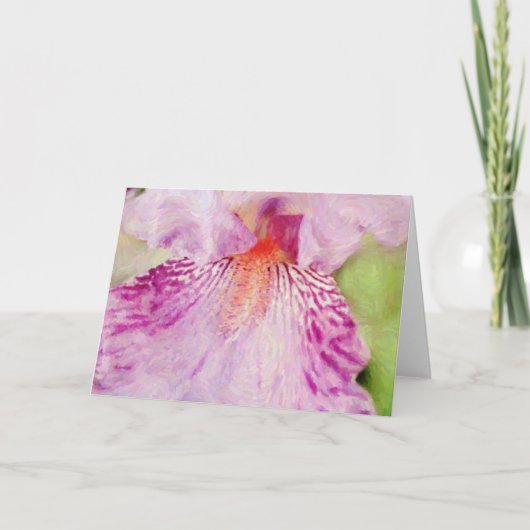 Lila Iris Impressionist Art Card Karte (Vorderseite)
