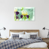 Lila Iris Impressionistin Blumenmalerei Art Leinwanddruck (Insitu (Schlafzimmer))