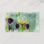 Lila Iris Impressionistin Blumenmalerei Art Visitenkarte (Rückseite)