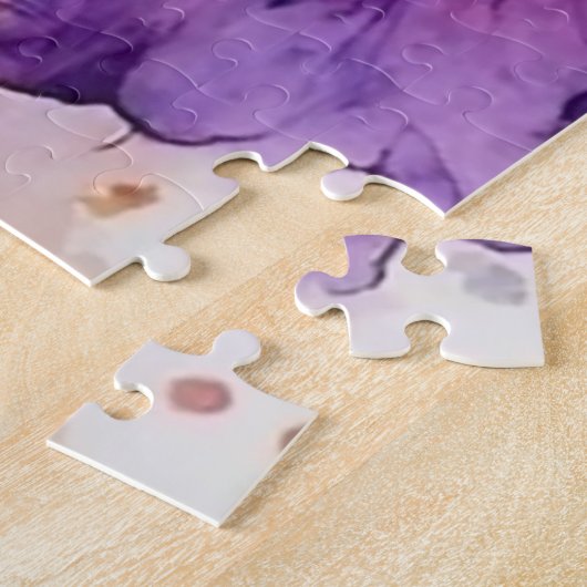 Lila Iris in Wasserfarbe Puzzle (Seite)