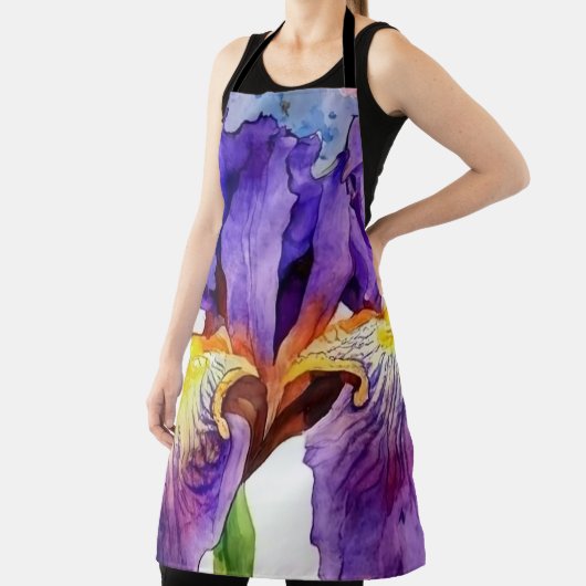 Lila Iris in Wasserfarbe Schürze (InSitu)