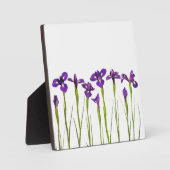 Lila Iris - Iris-Blume - angepasste Vorlage Fotoplatte (Vorderseite)