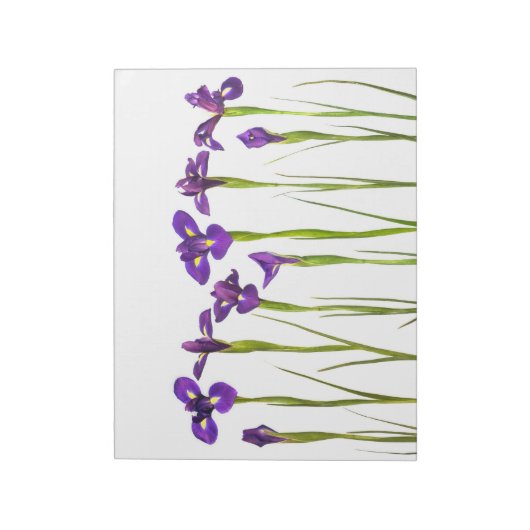Lila Iris - Iris-Blume - angepasste Vorlage Notizblock (Rotiert)