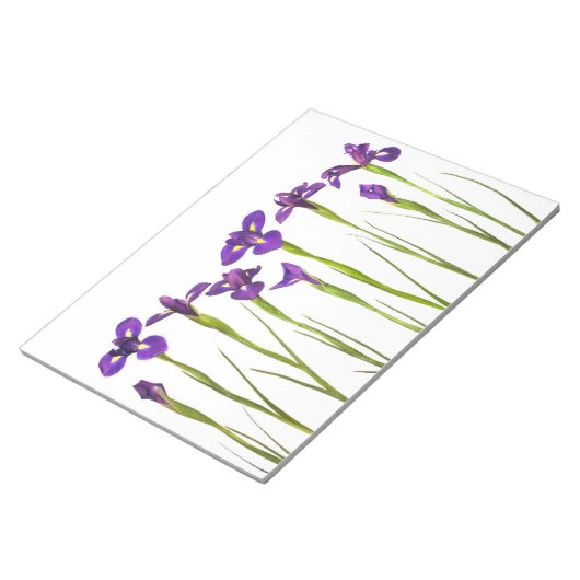 Lila Iris - Iris-Blume - angepasste Vorlage Notizblock (angewinkelt)
