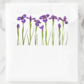 Lila Iris - Iris-Blume - angepasste Vorlage Rechteckiger Aufkleber (Tasche)