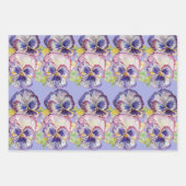 Lila Iris Iris Blume Aquarellmalerei Geschenkpapier Set (Vorderseite 3)