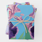Lila Iris Iris Blume Aquarellmalerei Geschenkpapier Set (Beispiel)