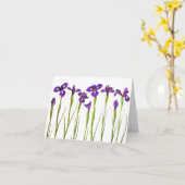 Lila Iris - Iris-Blume kundengebundene Schablone Karte (Gelbe Blume)