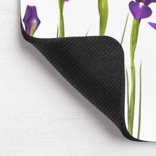 Lila Iris - Iris-Blume kundengebundene Schablone Mousepad (Ecke)