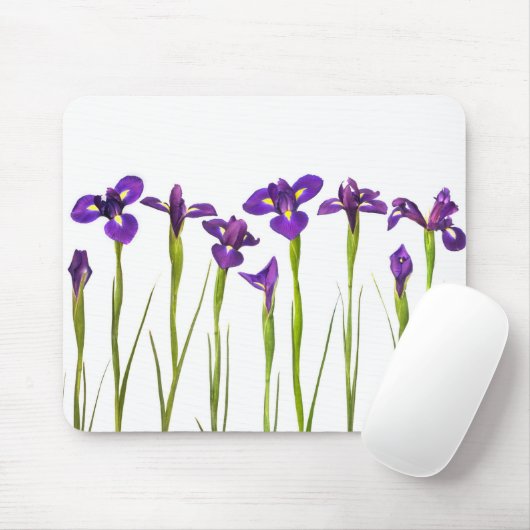 Lila Iris - Iris-Blume kundengebundene Schablone Mousepad (Mit Mouse)