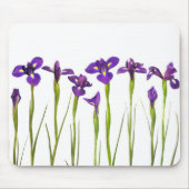 Lila Iris - Iris-Blume kundengebundene Schablone Mousepad (Vorne)