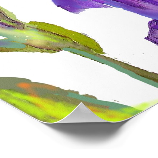 Lila Iris irises blumengeschmückte Blume Poster (Ecke)